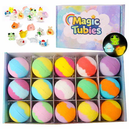 Surprise Bath Bombs with Hidden Glow Toys